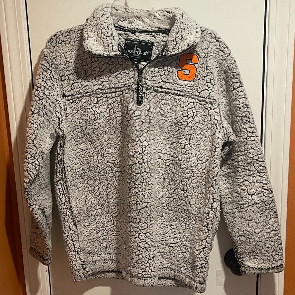 Women's Syracuse University Sherpa Quarter-Zip Pullover Size medium